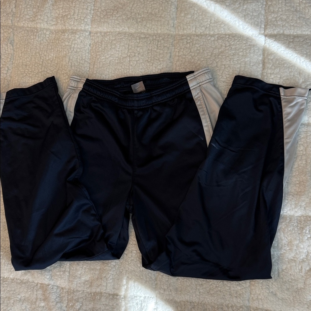 Nike Navy and White Sweatpants